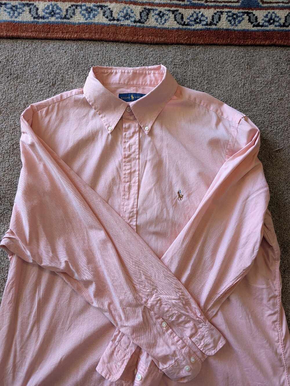 Polo Ralph Lauren Men’s Pink Oxford Button Down Shirt - Size 17.5 34/35